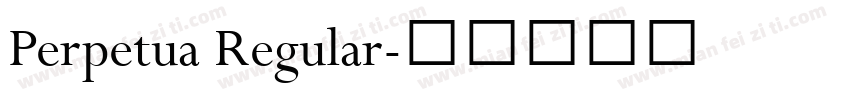 Perpetua Regular字体转换